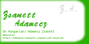 zsanett adamecz business card